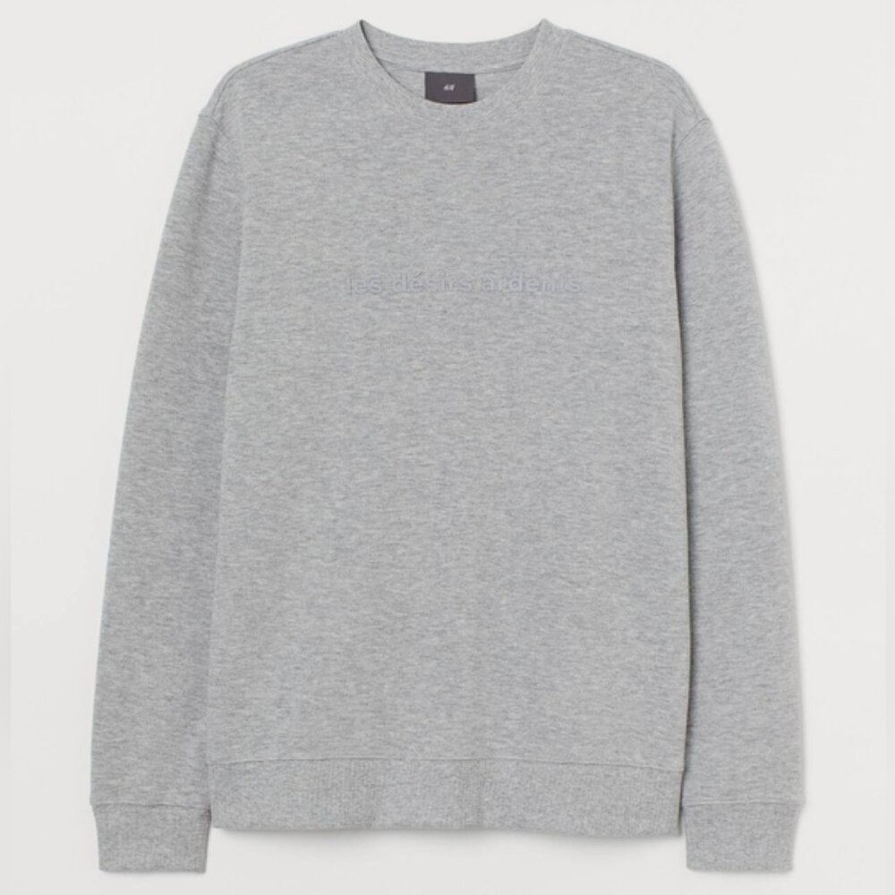 H&M Crew Neck Sweater Les Desirs Ardents Mens Regular Fit Pullover Sweatshirt